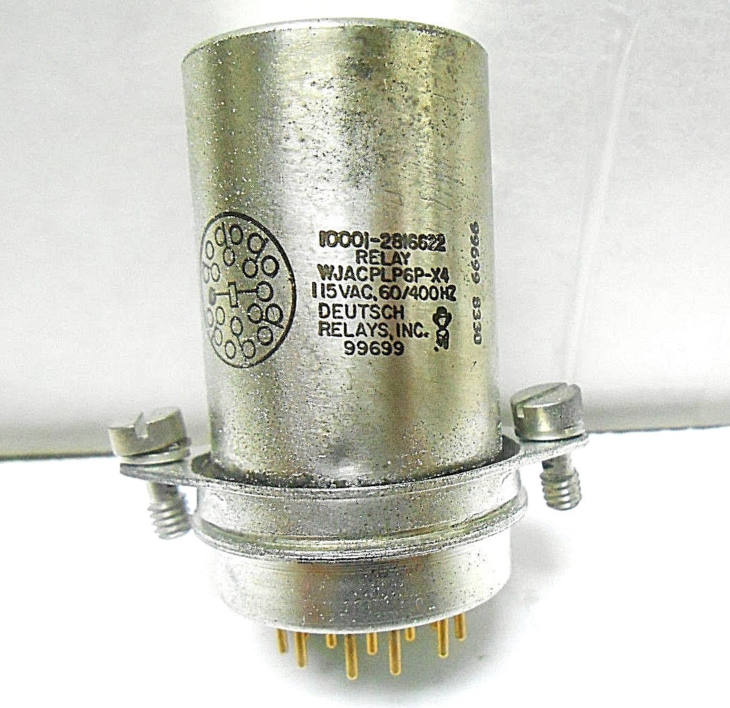 WJACPLP6P-X4 DEUTSCH RELAY 115 VAC / 60-400 HERTZ / 1 AMP / 28 VDC NEW OLD STOCK