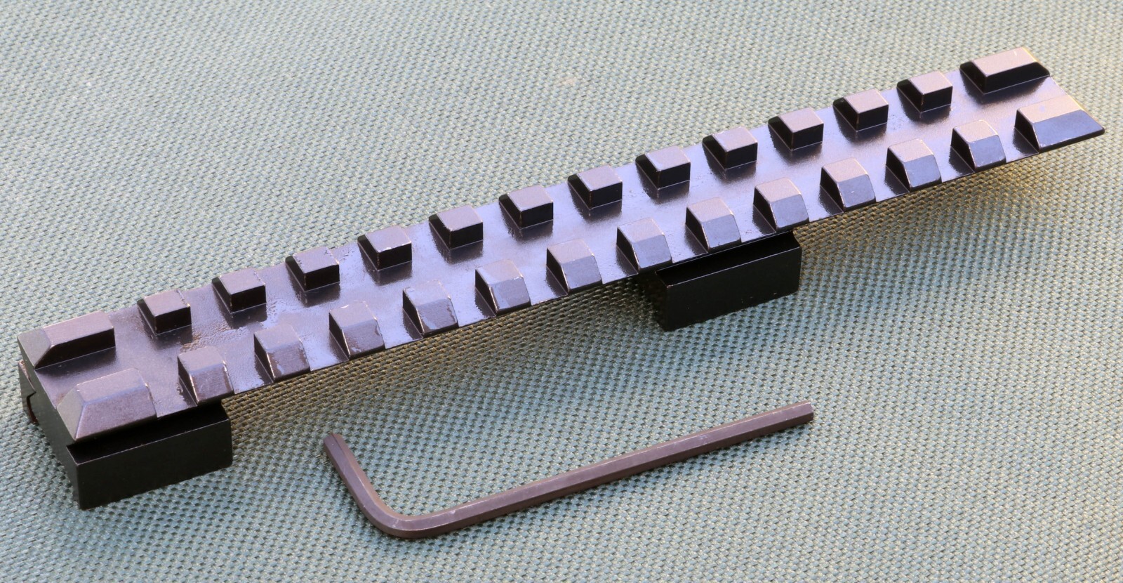 CZ527 Extended PICATINNY Rail, STEEL MATT BLUE finish.