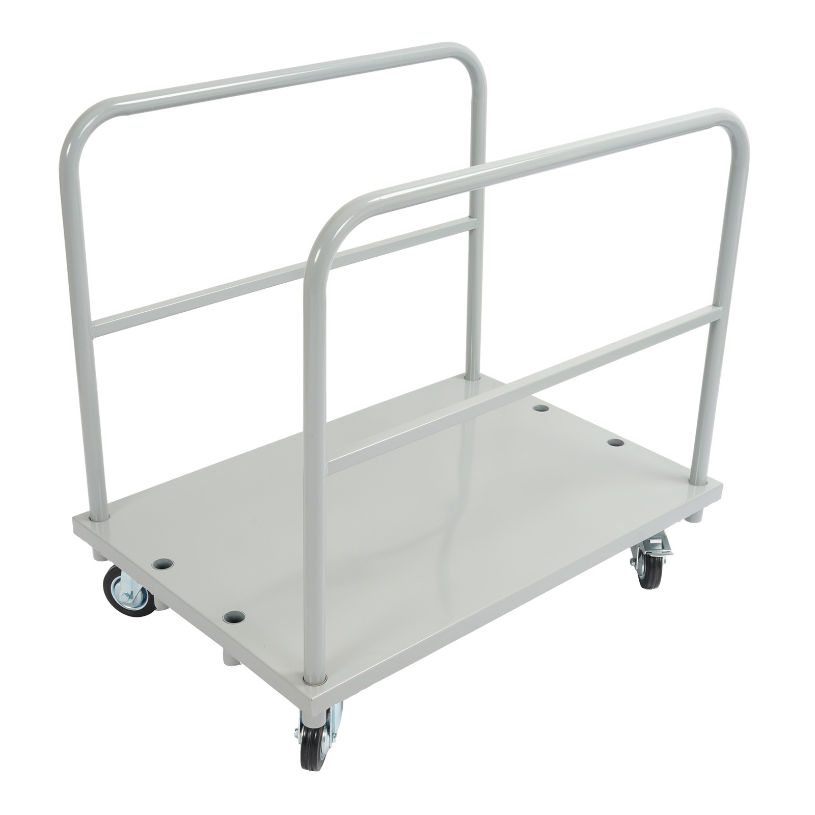 2-in-1 Platform Truck Cart Steel Panel Flatbed Dolly Cart 2000lbs with 4 Casters