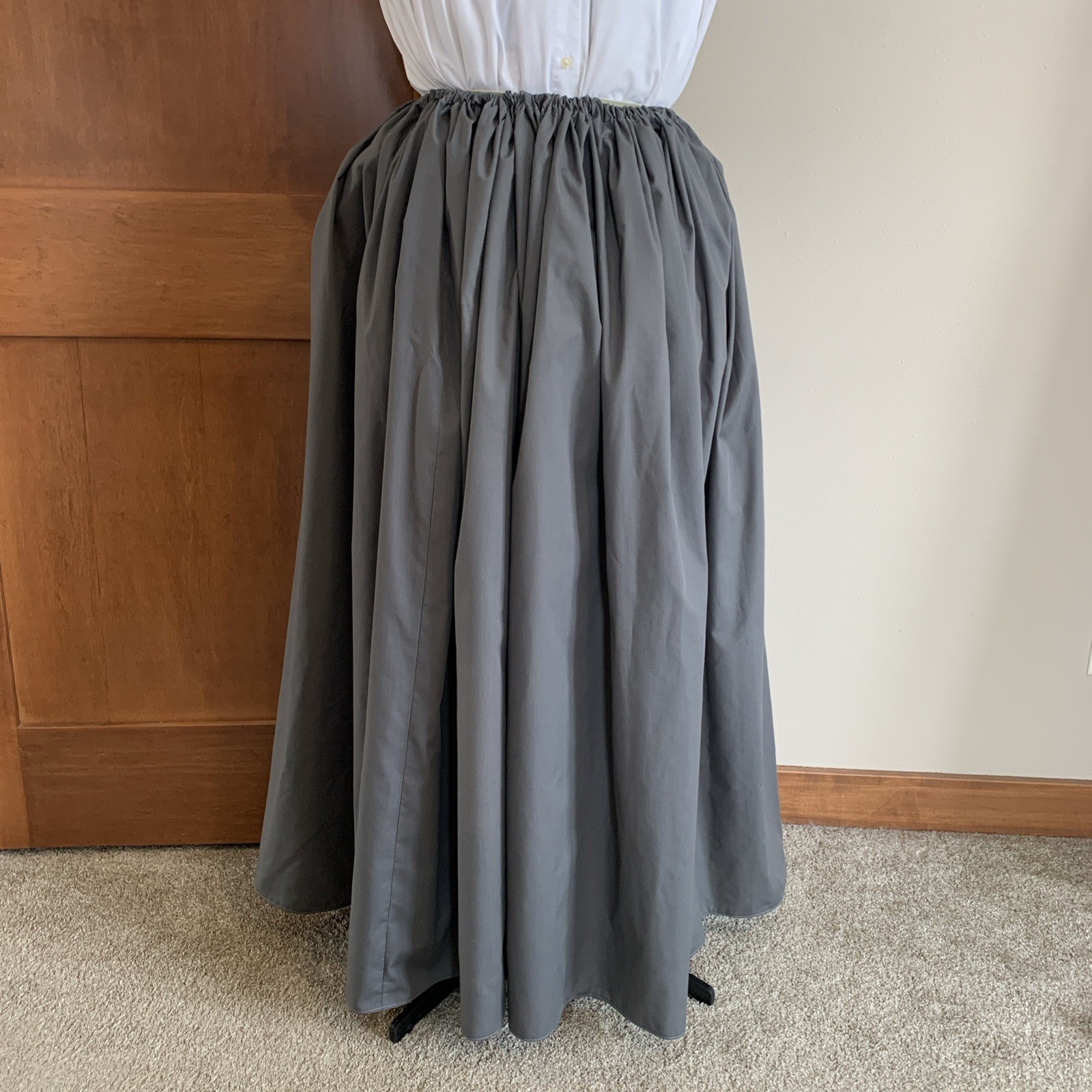 Outlander Skirt.Drawstring , One Size. Poly Cotton. Colonial, Pioneer, Petticoat