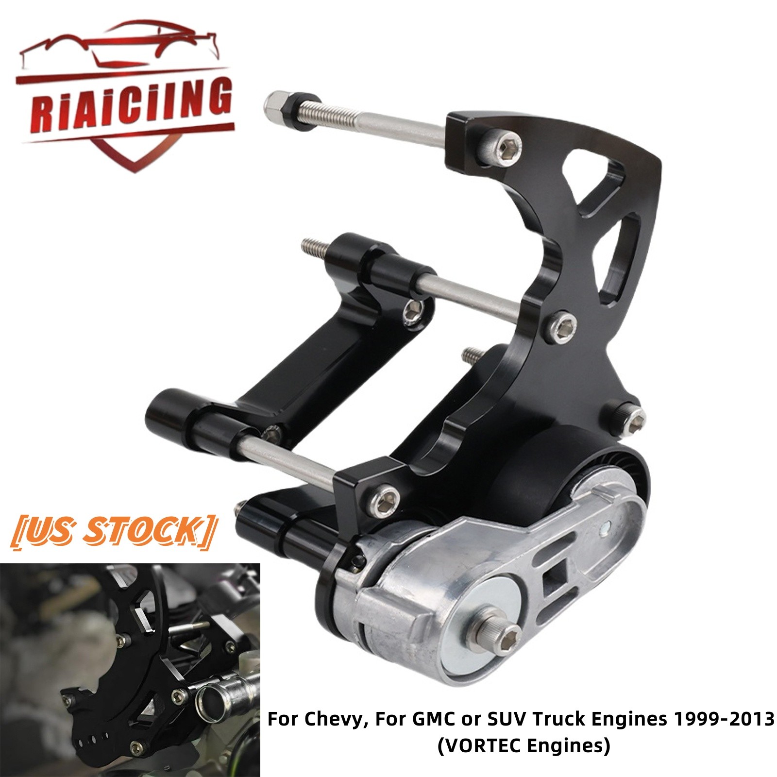 High Mount LS R4 AC Compressor Bracket Kit For LS1 LS2 LS3 LS6 Vortec Truck SUV