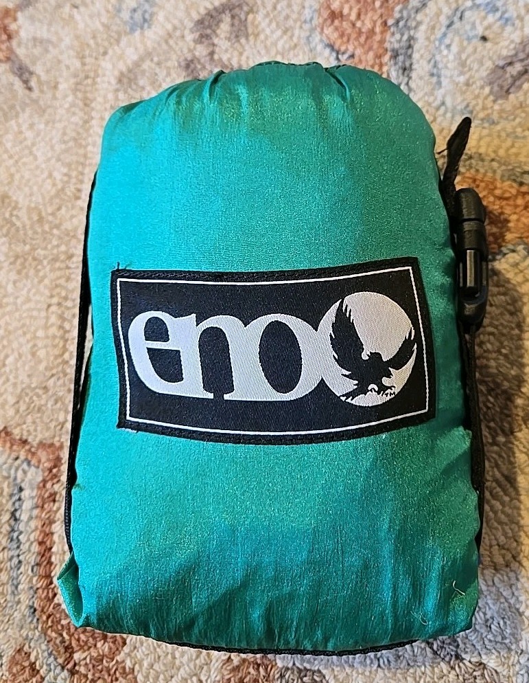 ENO DoubleNest Hammock Appalachian Trail, Special Edition Green/Blue/Brown EUC