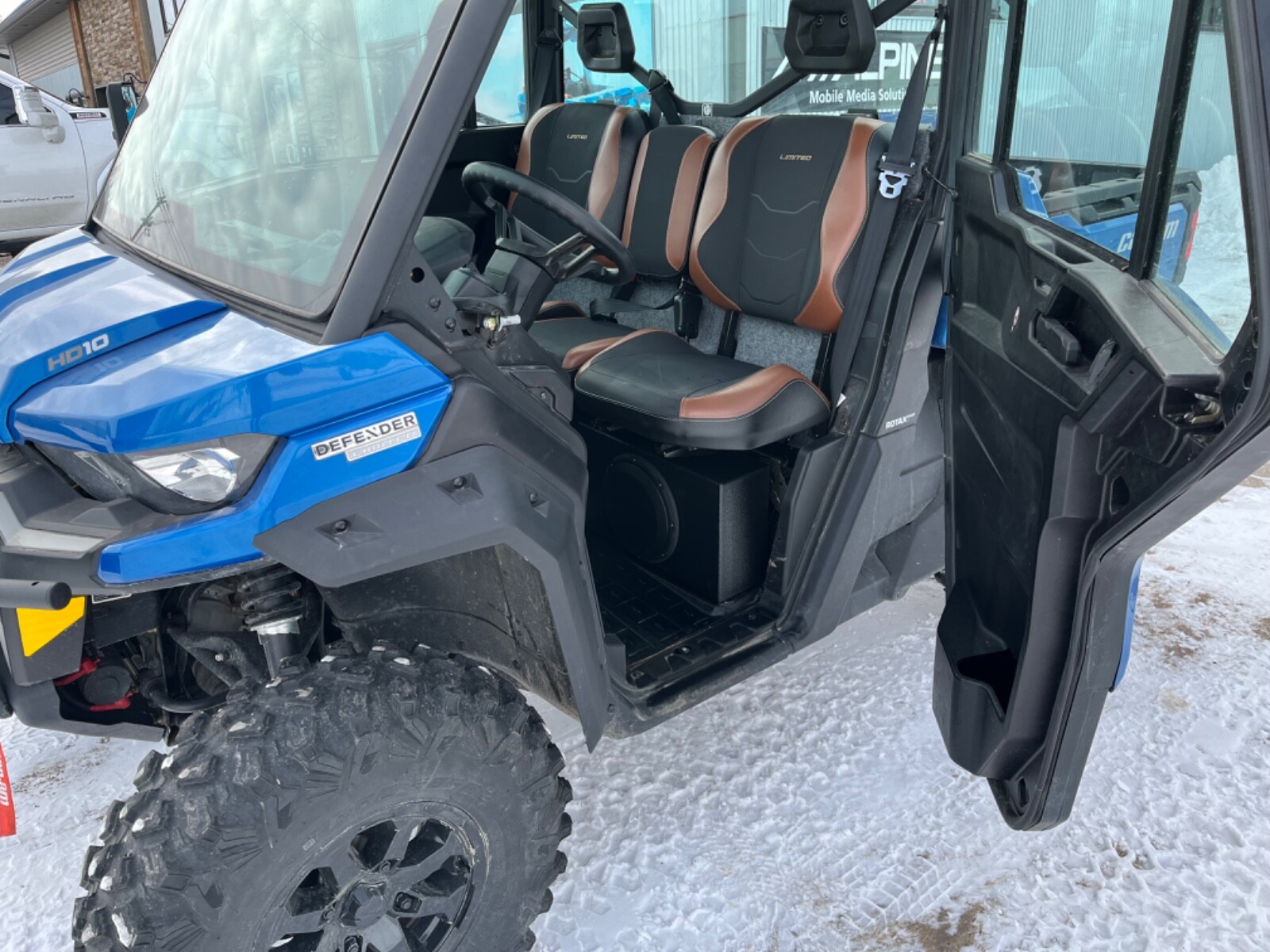 CAN-AM Defender 2 door 10" Subwoofer Box Enclosure Under Seat Waterproof