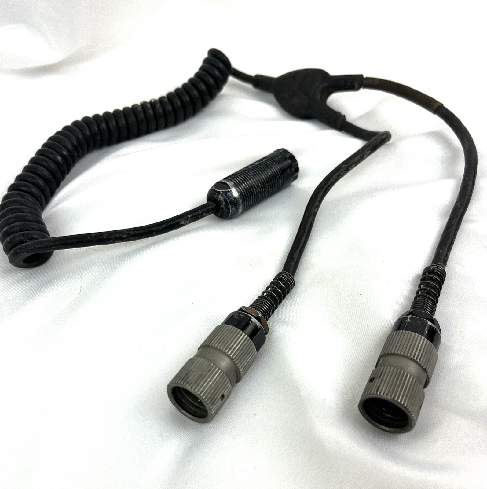 ~ VINTAGE US MILITARY Y-CABLE MBITR PRC RADIO INTERFACE SPLITTER 5 PIN