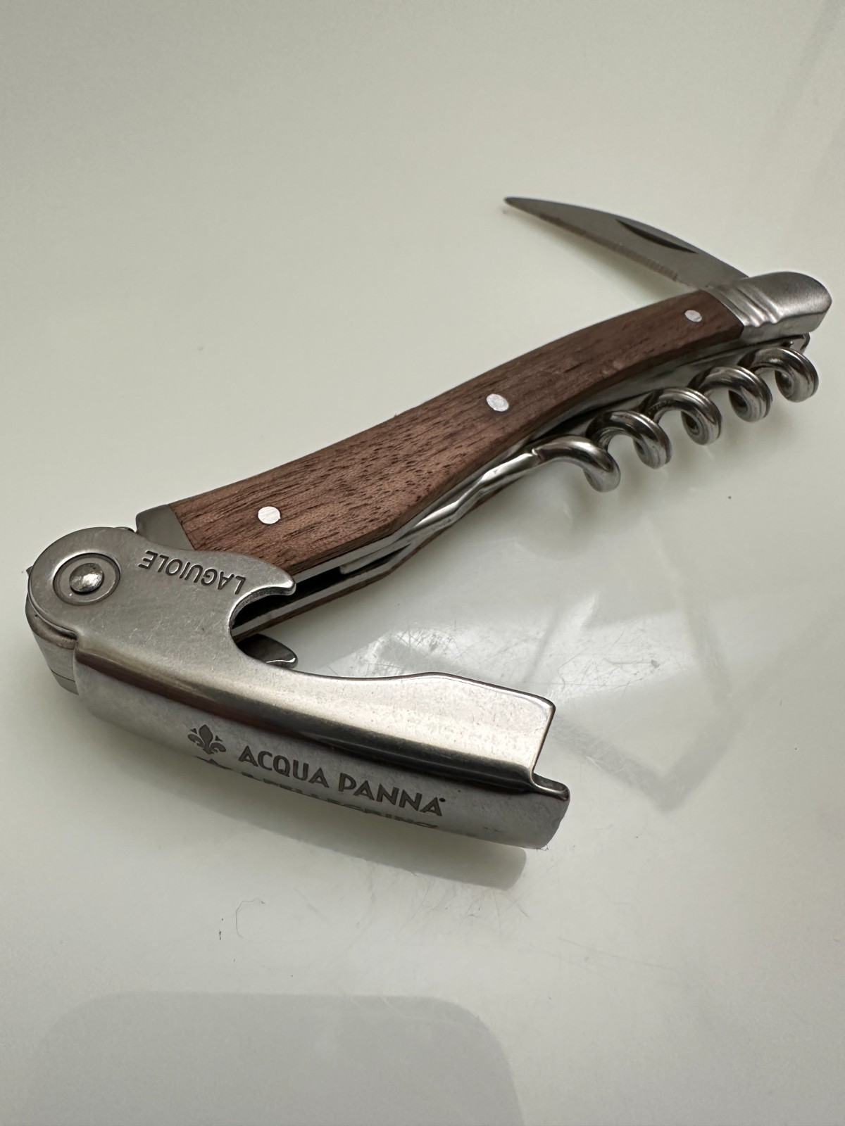 Laguiole Bee ACQUA PANNA S. PELLEGRINO Waiters Corkscrew Wine Key Opener