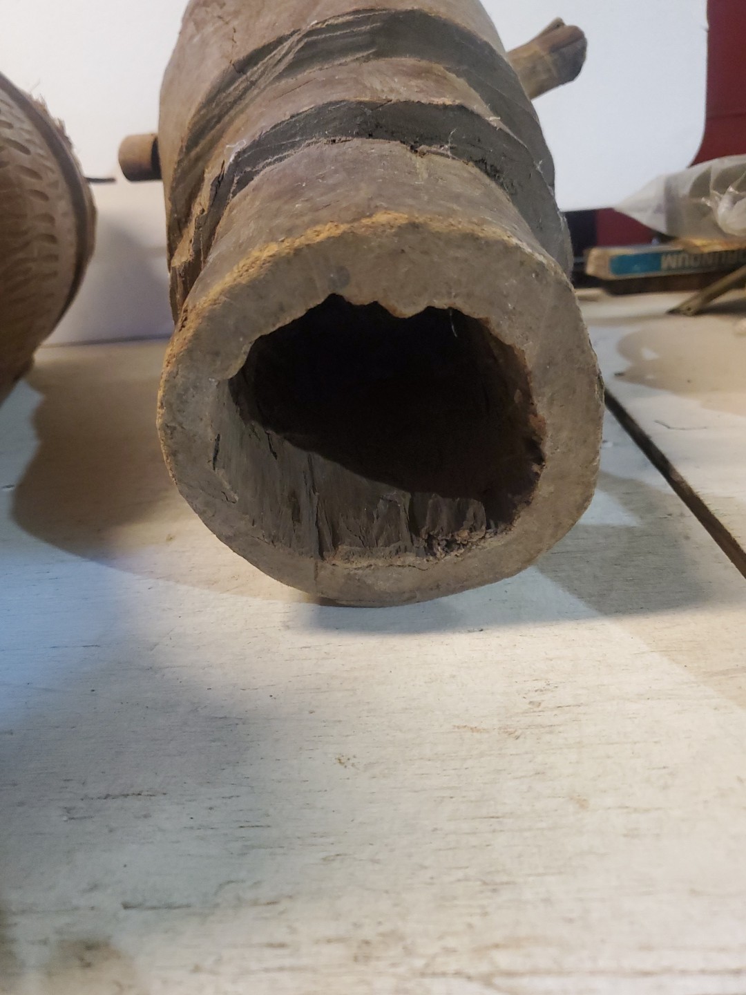 3 Antique Museum Deaquisition Authentic West African Drums