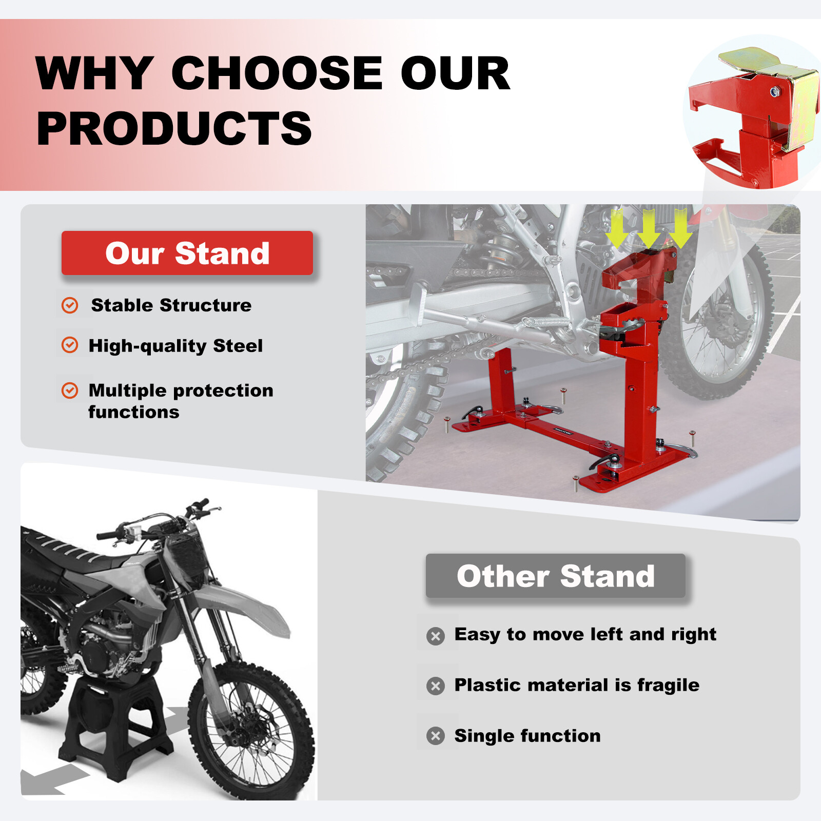 500CC Steel Quickload Transport System Stand Fit For Motocross And Enduro Bikes