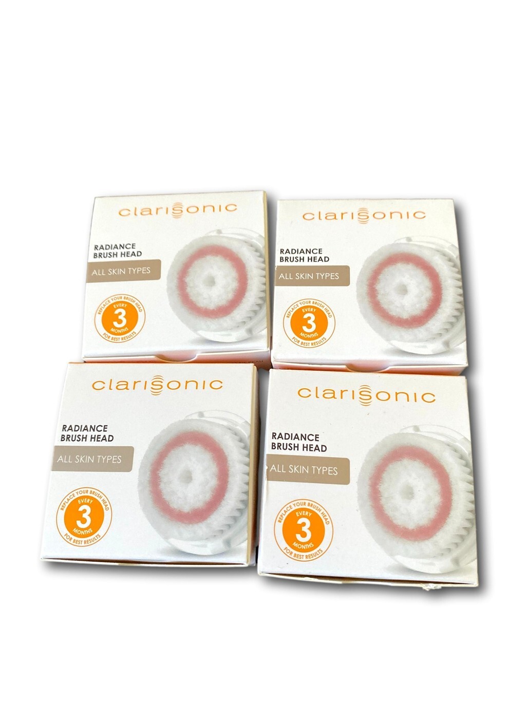 4 PK Clarisoinc Cleansing system Replacement Radiance Brush Heads Free Shipping