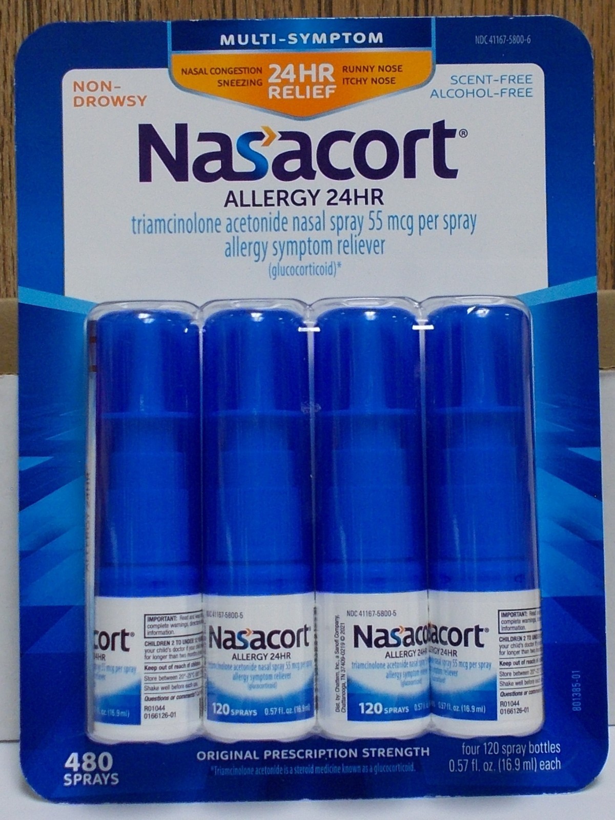 Nasacort 24 Hour Multi-Symptom Allergy Sprays 480 Sprays Exp 12/2027