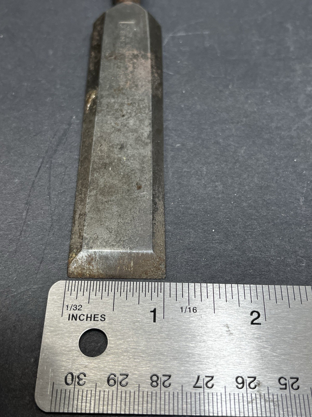 Vintage T.H. Witherby Winstead Edge Works 1" Beveled Edge Socket Chisel - USA