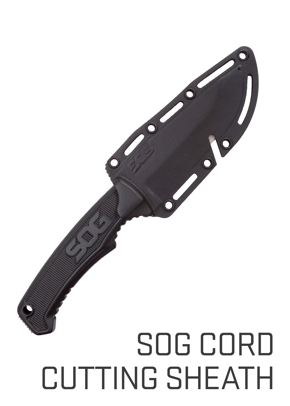 SOG Survival Knife with Sheath - Field Knife Fixed Blade Knives 4 Inch Tactical