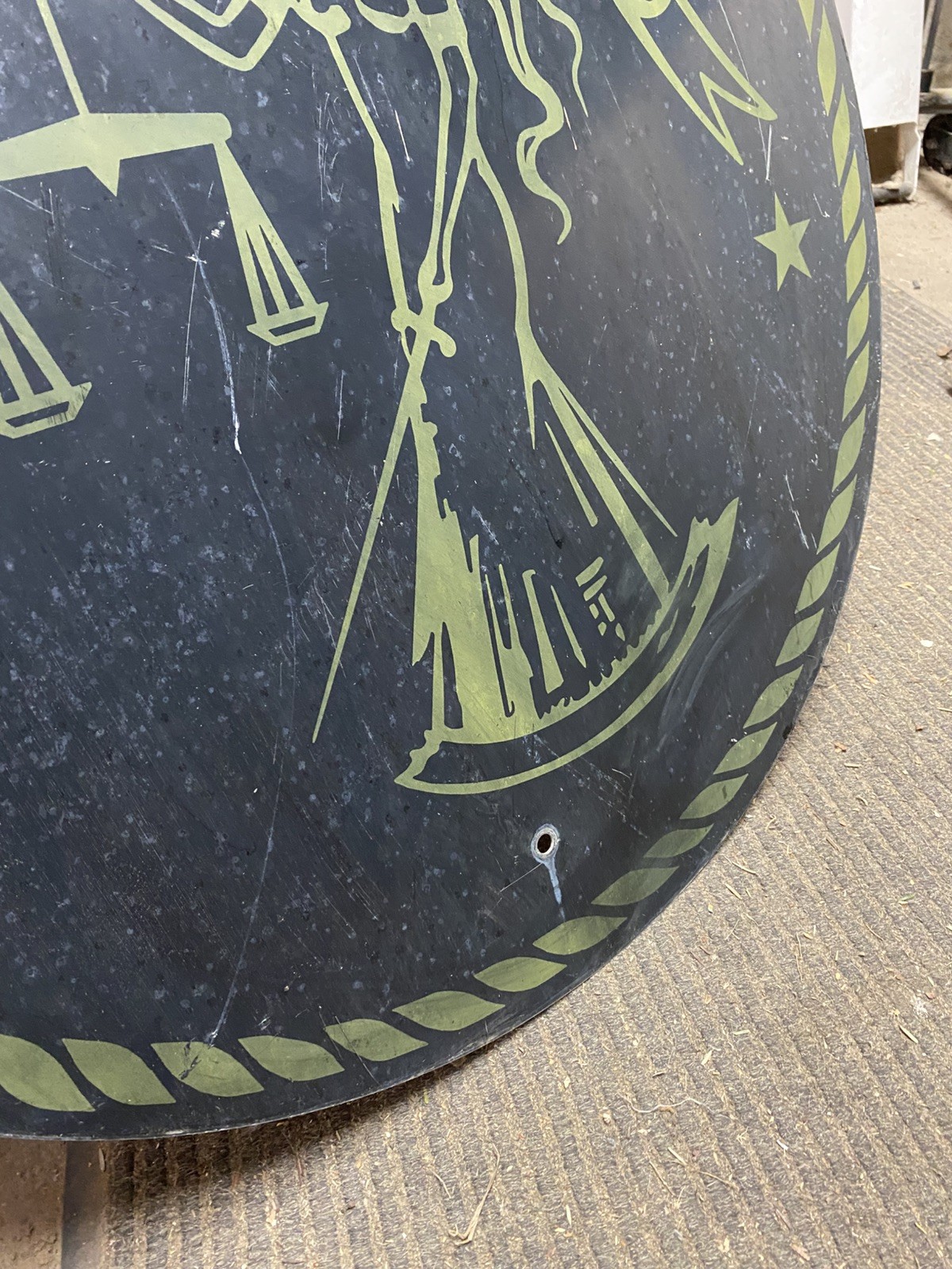 Authentic Retired Vintage 30x30 Constat Per Recordum Woman Road Sign Highway