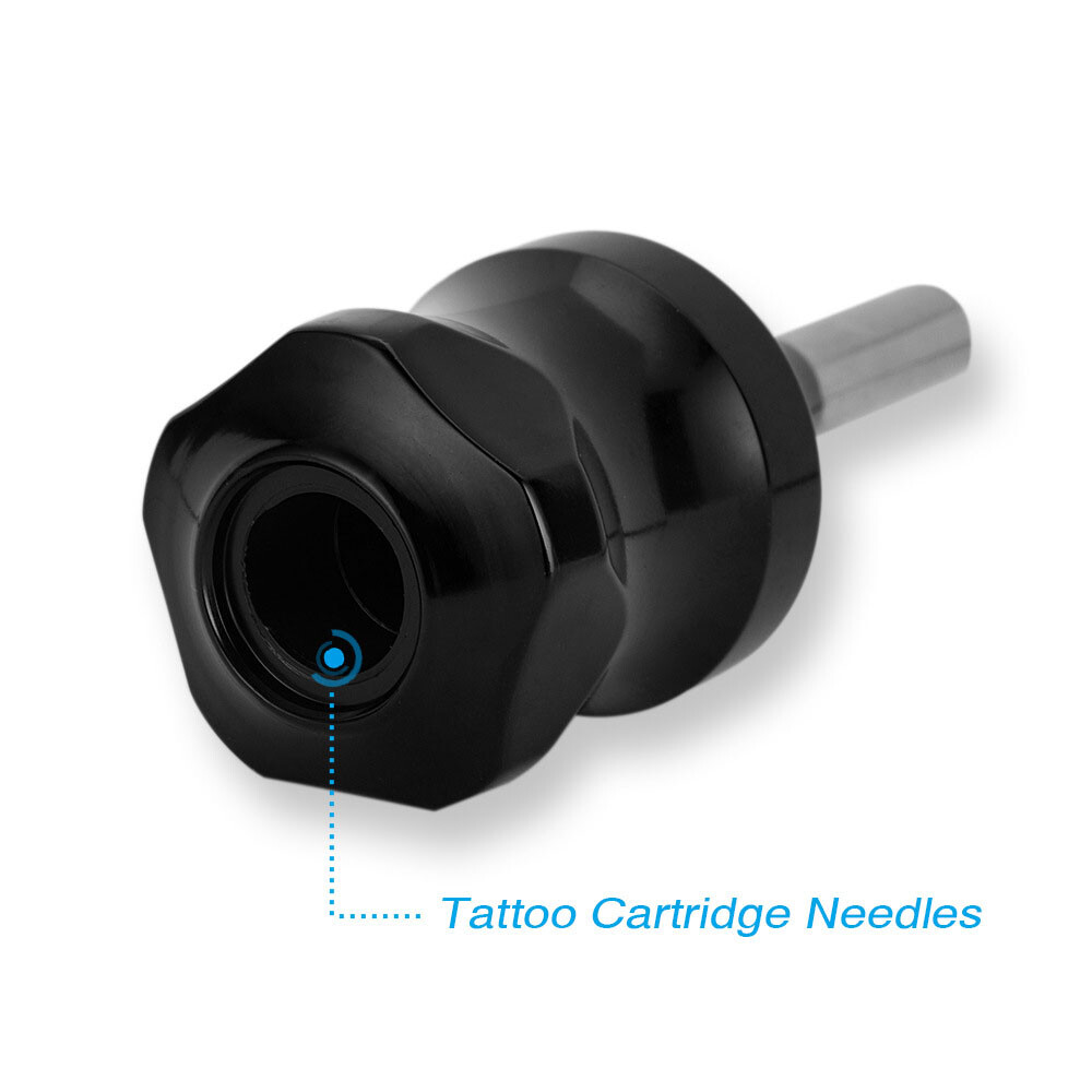 Professional Black 30mm Tattoo Zinc Alloy Cartridge Grip & 78mm Needle Plunger