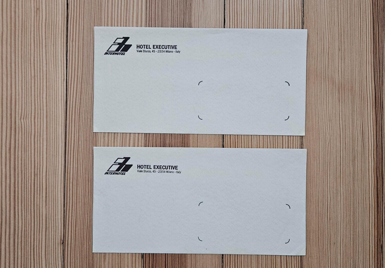 Vintage Interhotel Executive & Atahotel Alpi Stationery Paper, Milano Italy
