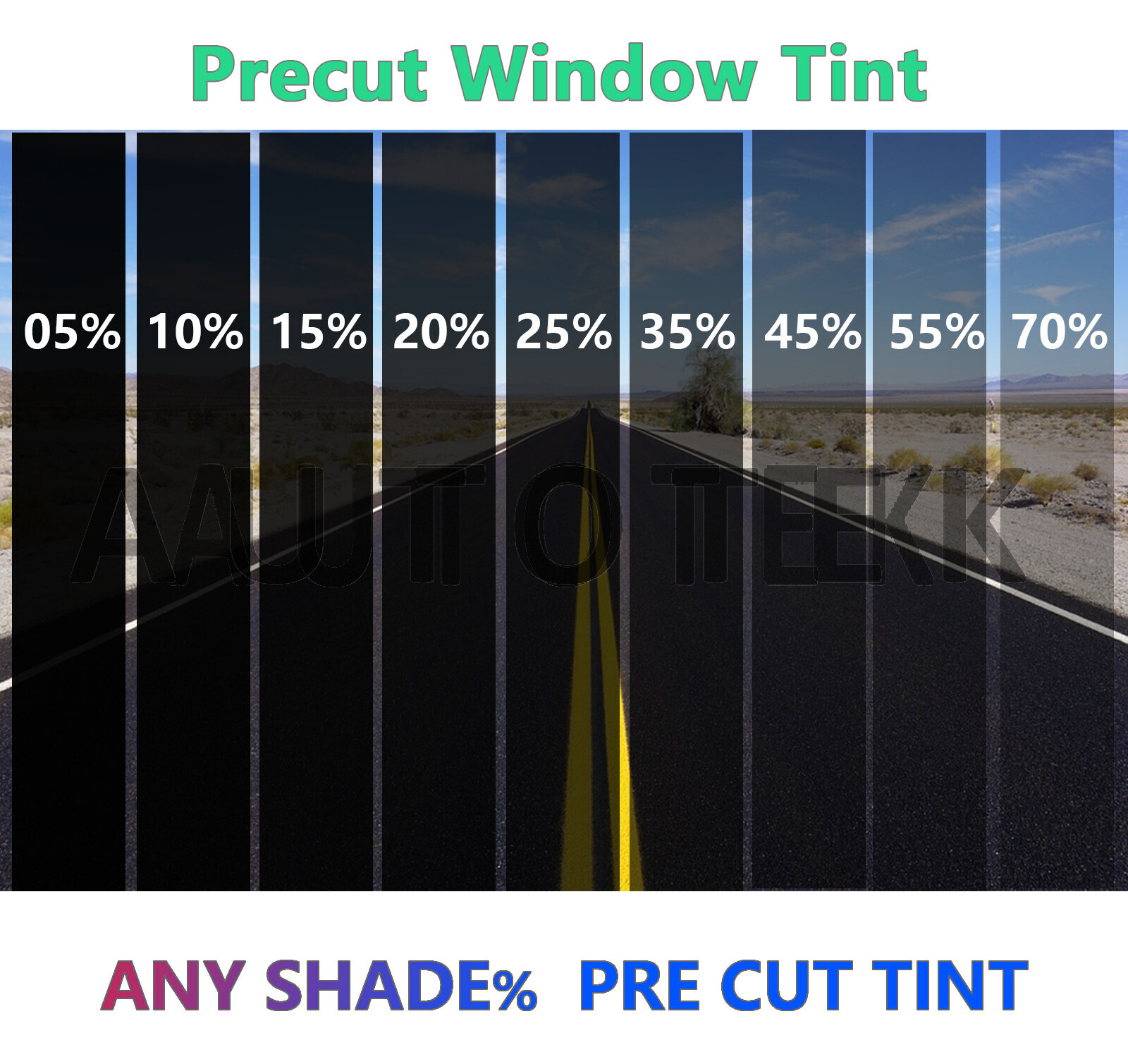 ALL PRECUT SIDES & REARS WINDOW TINT KIT COMPUTER CUT GLASS FILM CAR ANY SHADE 4