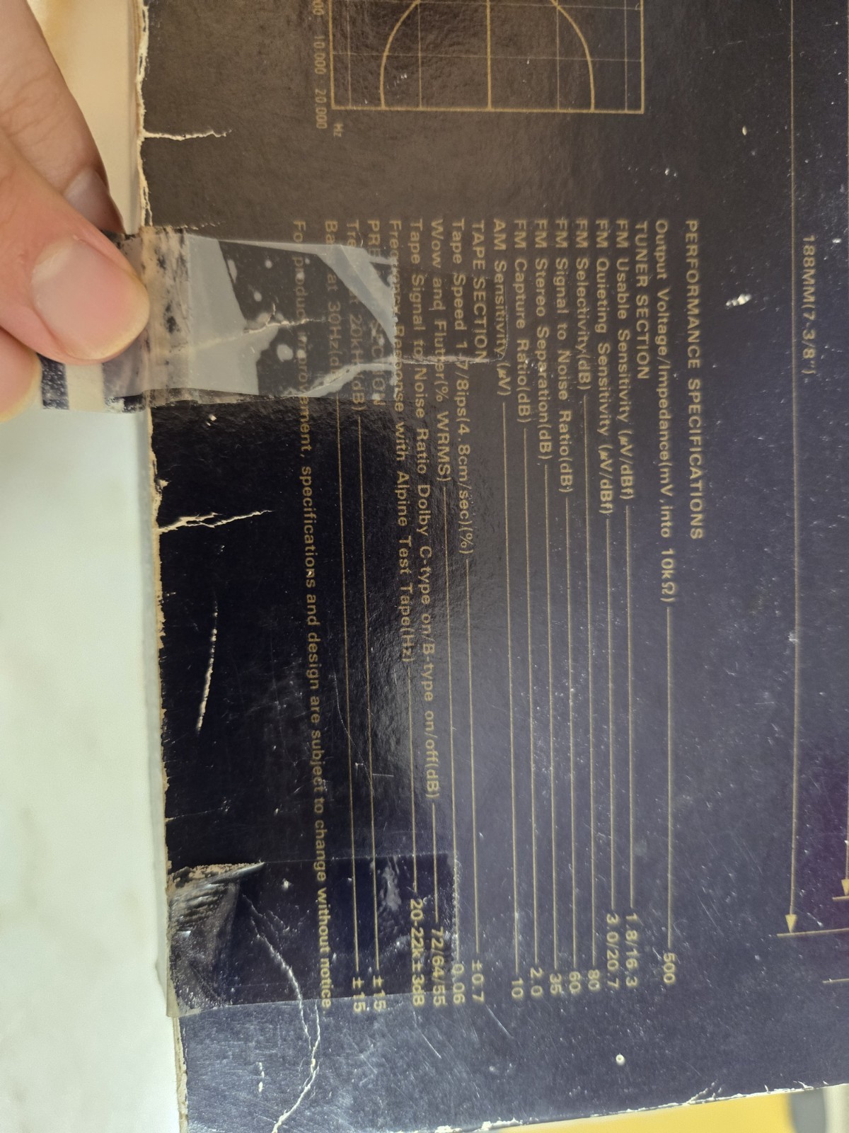 Vintage Rare Alpine 7618 AM FM Cassette Player Tuner Stereo -COMPLETE- UNTESTED