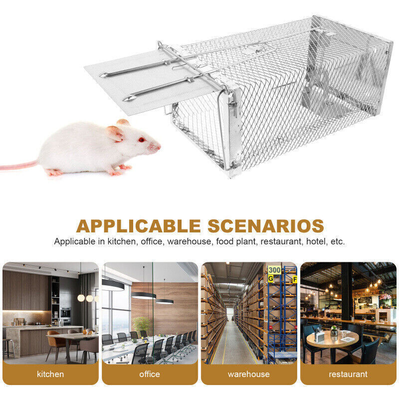 Live Animal Trap Cage Catch and Release Mice Rats Squirrels Small Animals US