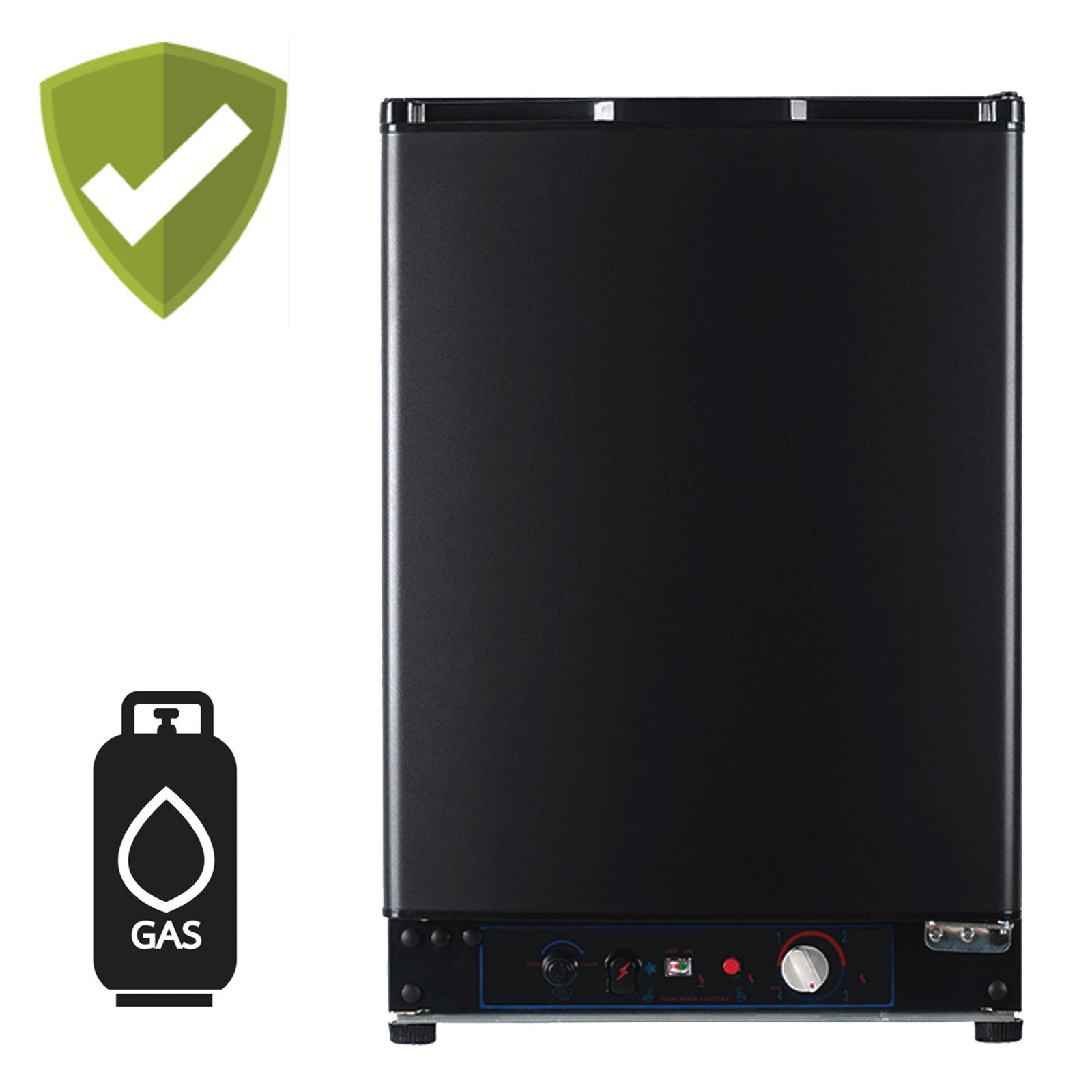 Smad Propane Fridge LPG 12V 3 Way 2.1 Cu.ft Outdoors Refrigerator Camping, RV