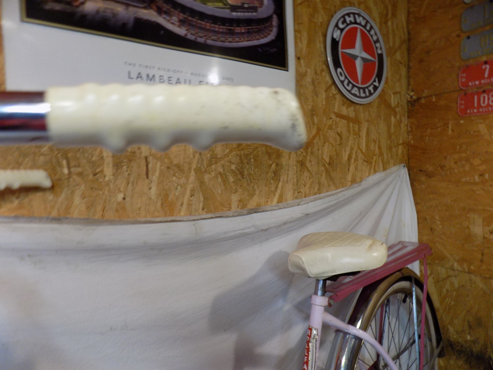 1960s ROLLFAST PINK LADIES TANK BIKE JC HIGGINS MURRAY JET RACK VINTAGE CUTE!