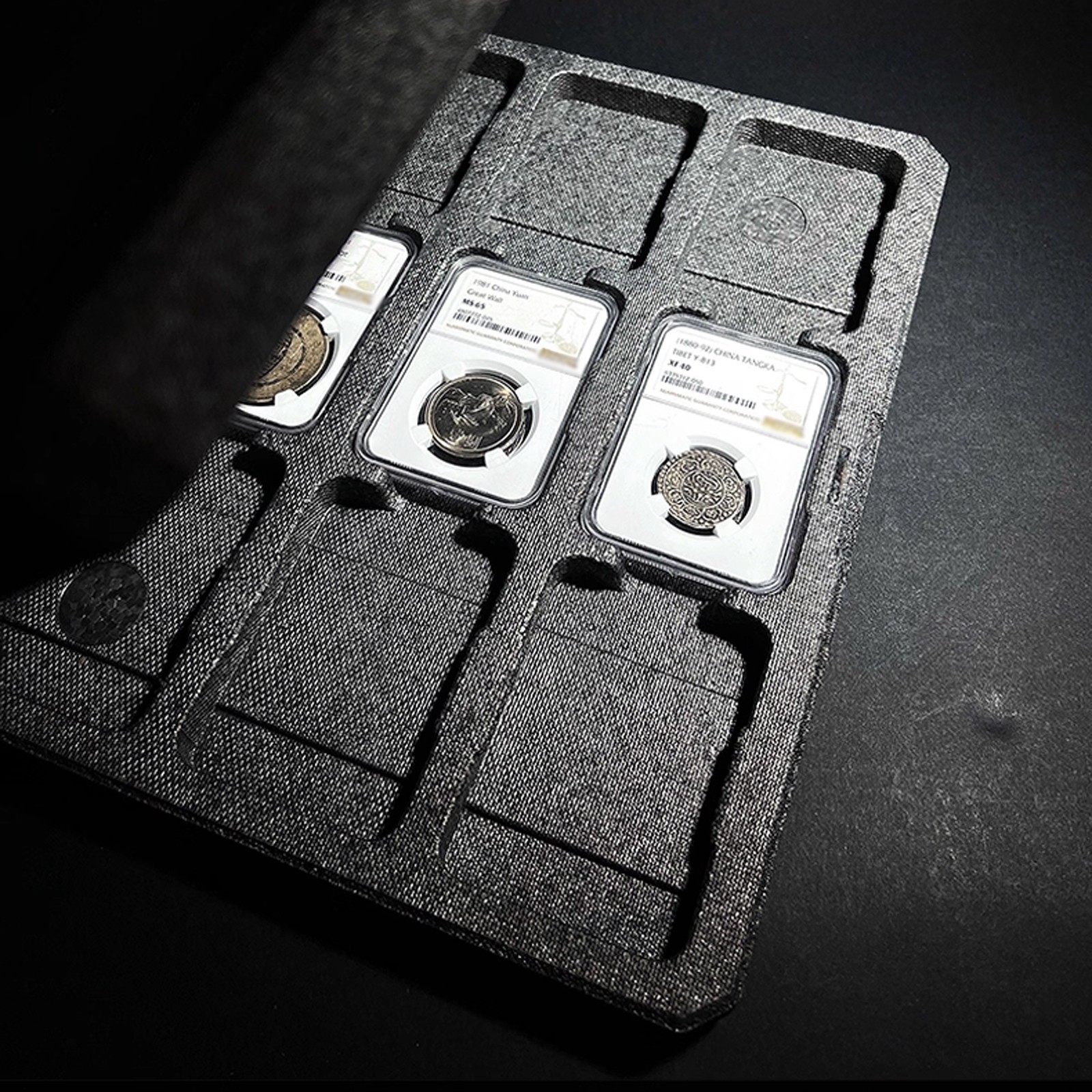 18CT Display Tray Storage Case Box Album Folder for NGC Graded Coin Slab Holder