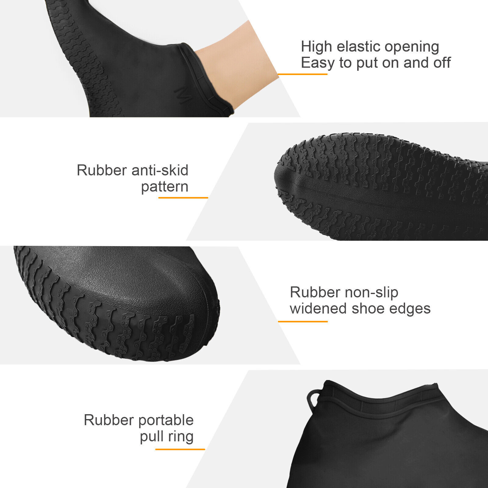 Non-slip Reusable Rain Shoes Covers Rubber Overshoes Boot Waterproof Protector