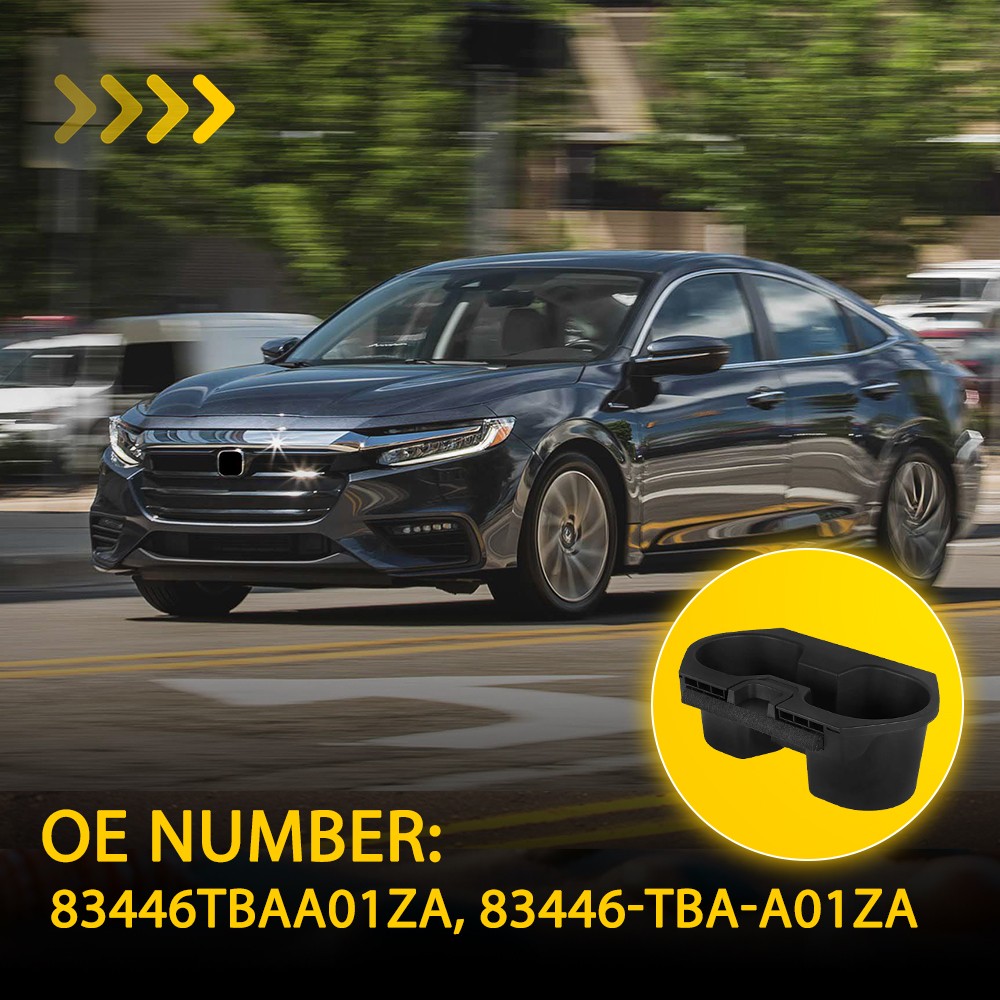 Front Console Insert Dual Water Cup Center For Honda Civic 2016-2021 Holder