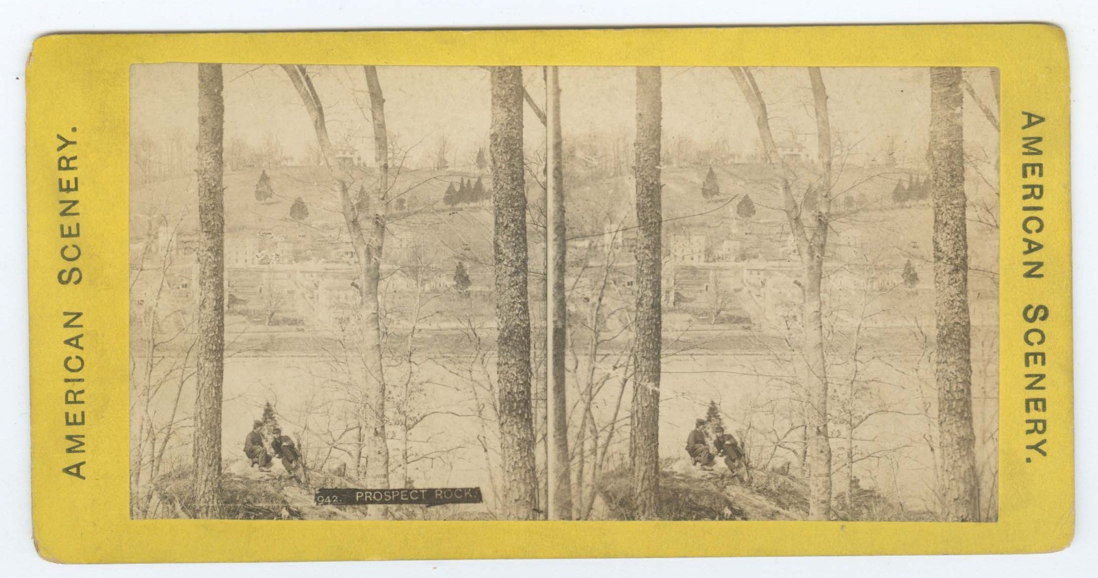 G2251~ PHILADELPHIA – Prospect Rock Band Schuylkill c.1870s Stereoview