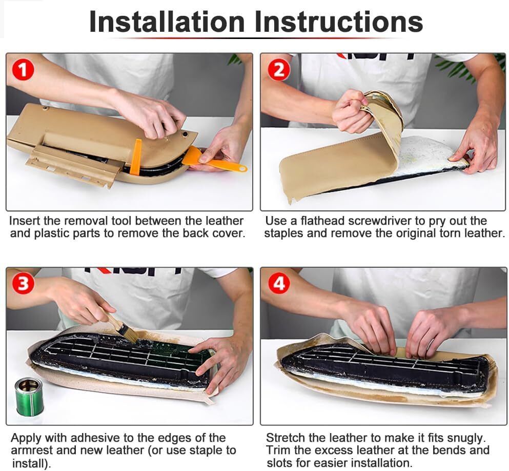 Fit 2007-2013 Acura MDX Leather Center Console Lid Armrest Cover Beige Parchment