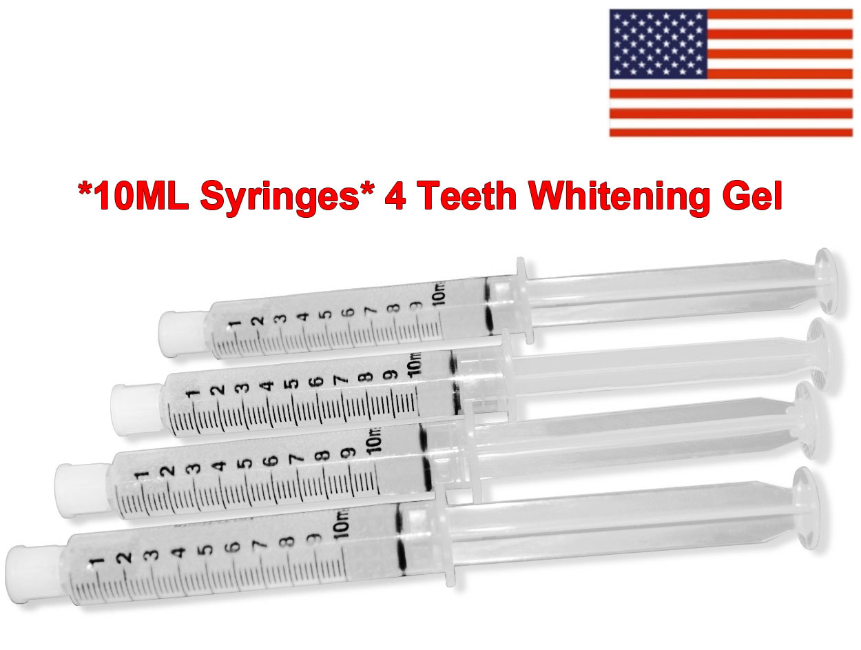 Teeth Whitening Gel (4) Tooth Whitener Bleaching Professional Refills USA !