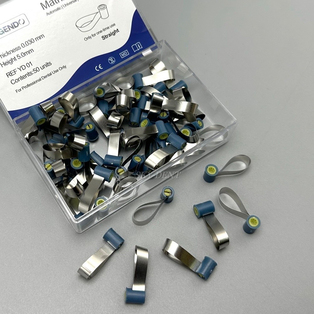 Dental Matrix Bands Reel Double-Side Anatomically Shaped Soft Bands Handle Kit