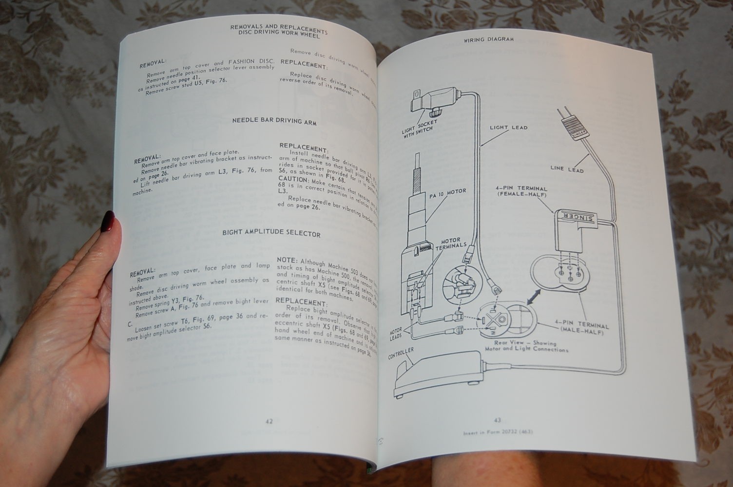 Factory Authorized Service Manual for Singer 500 500A 503 503A Sewing Machines