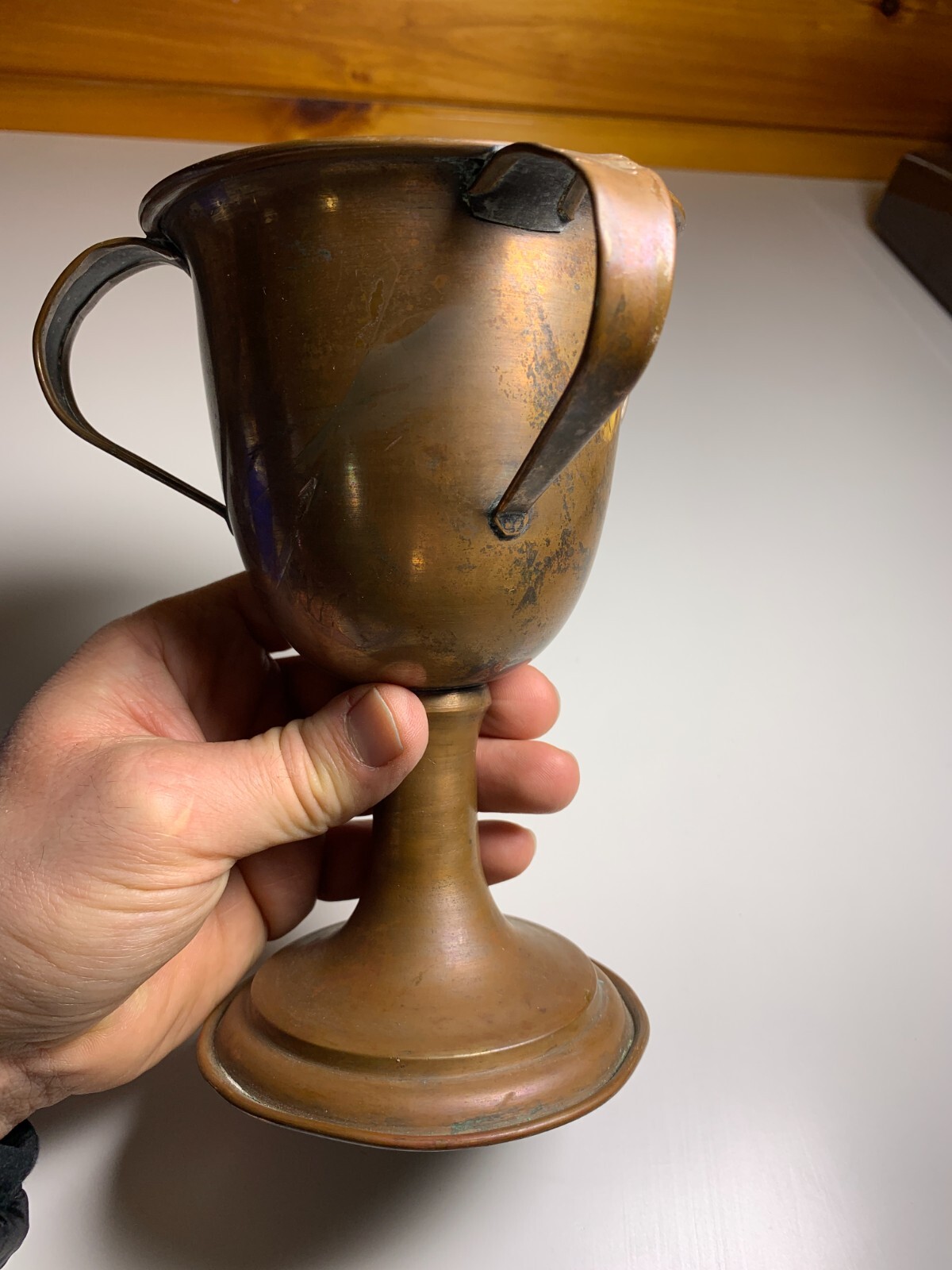 Antique Vintage Copper Cup Mug Chalice Goblet Medieval Renaissance Gothic Knight