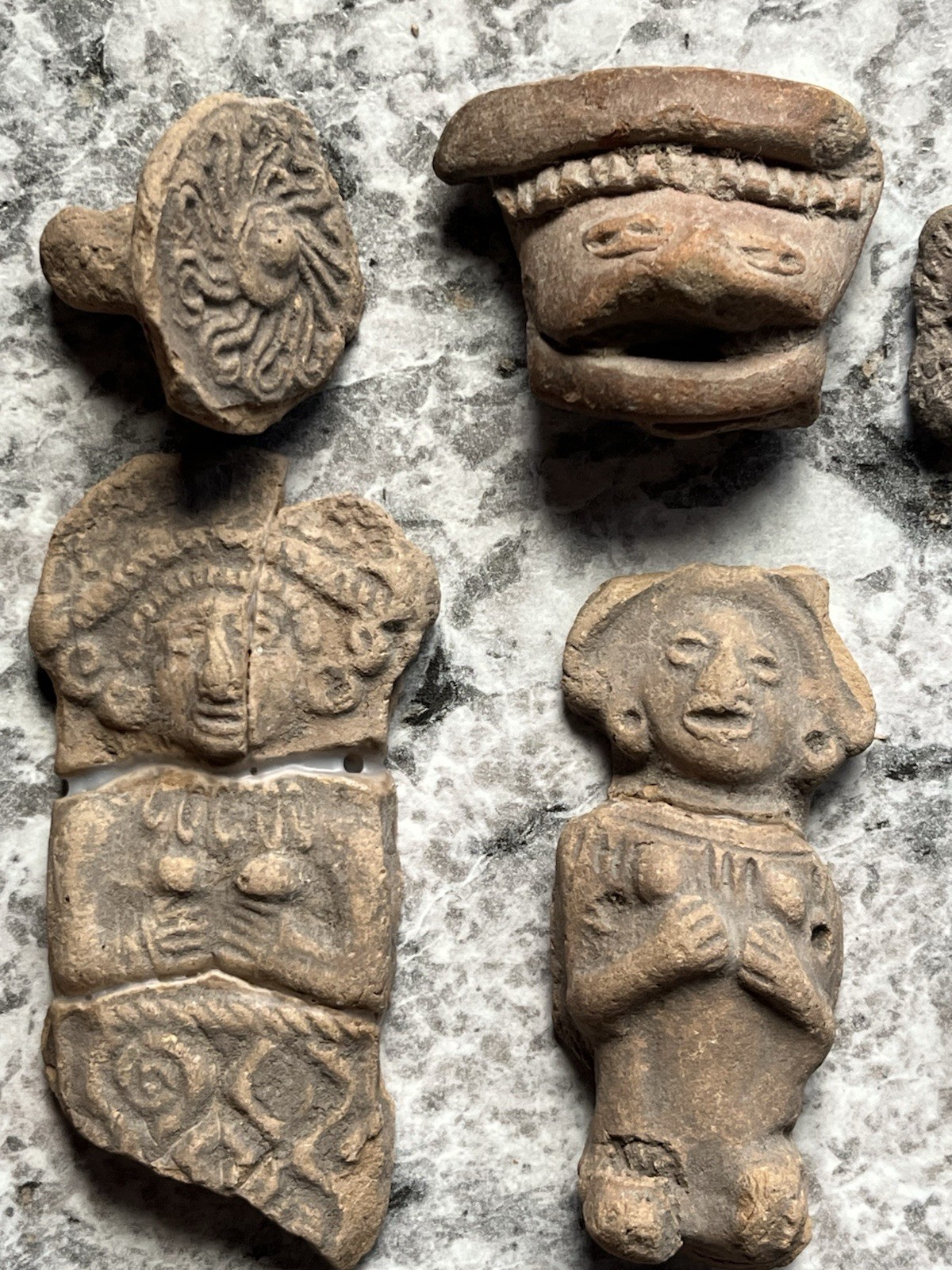 15 Teotihuacan Ancient Artifacts PreColumbian Pendant Figures Heads Beads Mayan