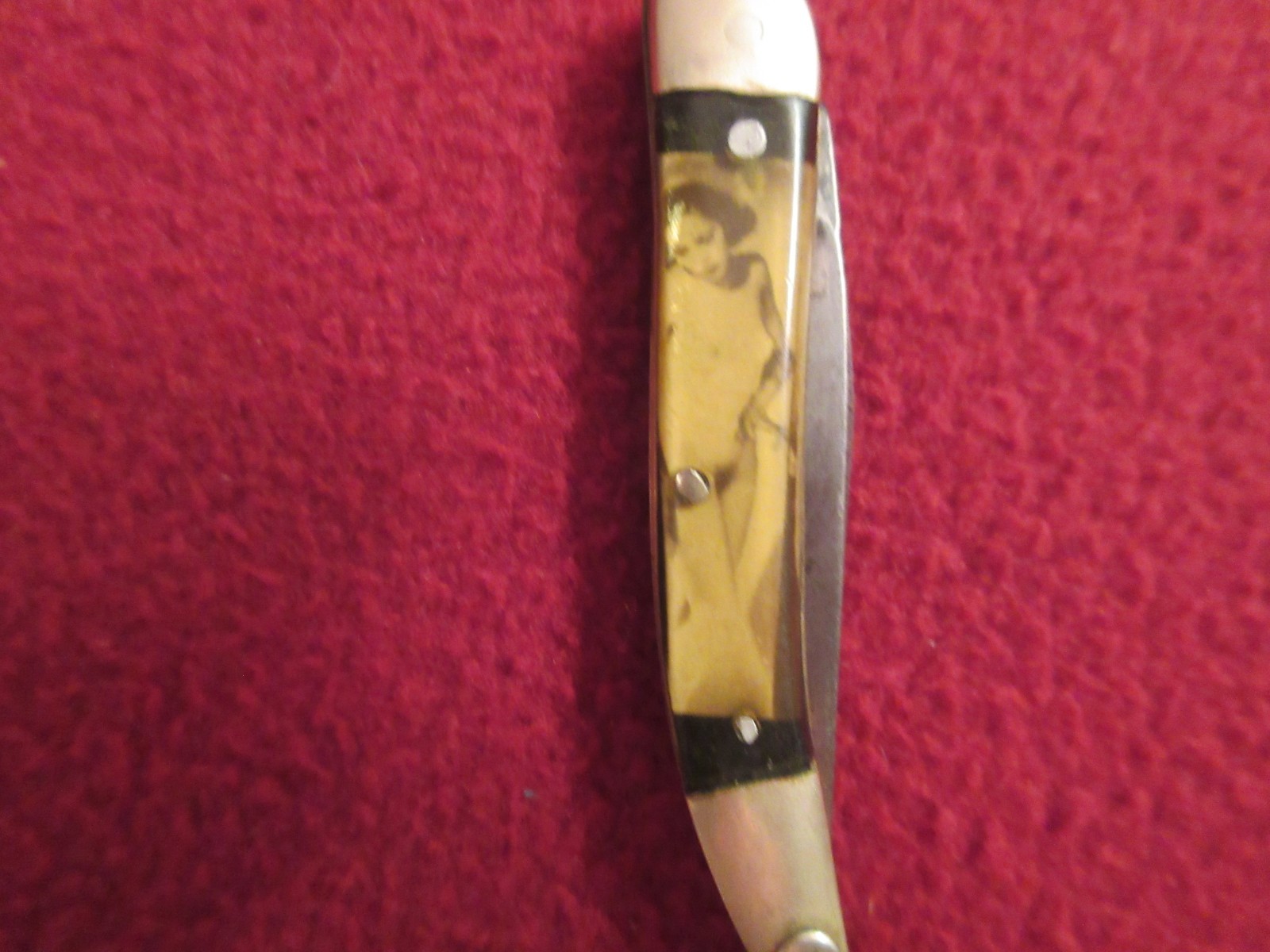VTG 1930s-40s Colonial Prov RI USA Risque Nude Naughty Women Pin-up Pocket Knife