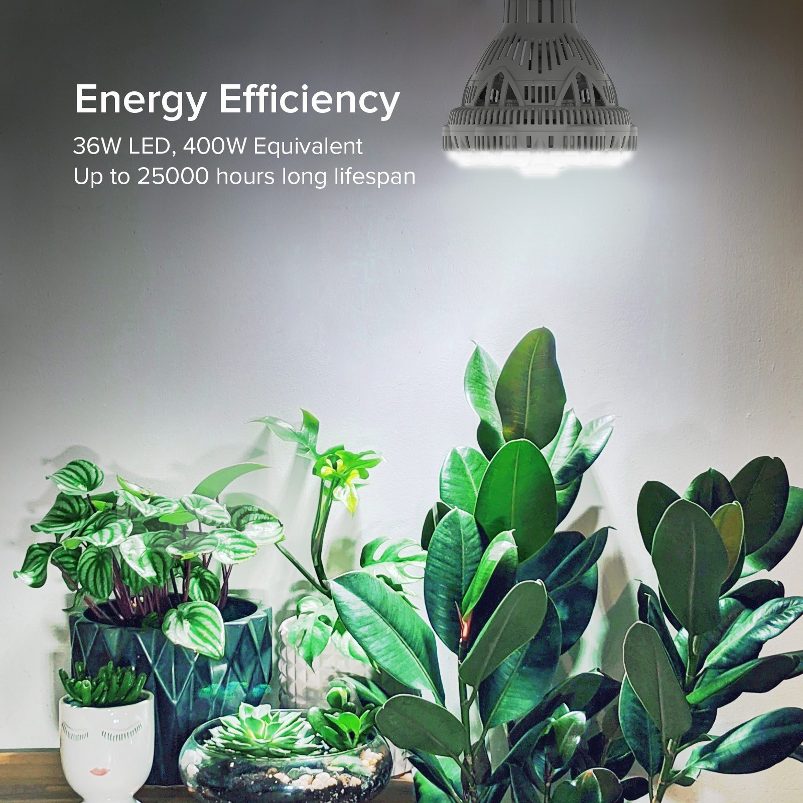 24W 36W E26 Led Grow Light for Indoor Plants Seedlings Full Spectrum Grow Bulb