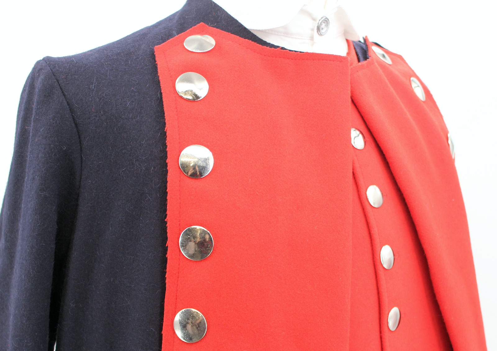 French & Indian War Blue & Red Regimental Coat Size 42 / Large