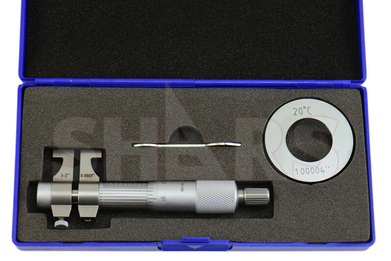 SHARS PRECISION 1 - 2" INSIDE MICROMETER SET 0.0001" CARBIDE NEW P}