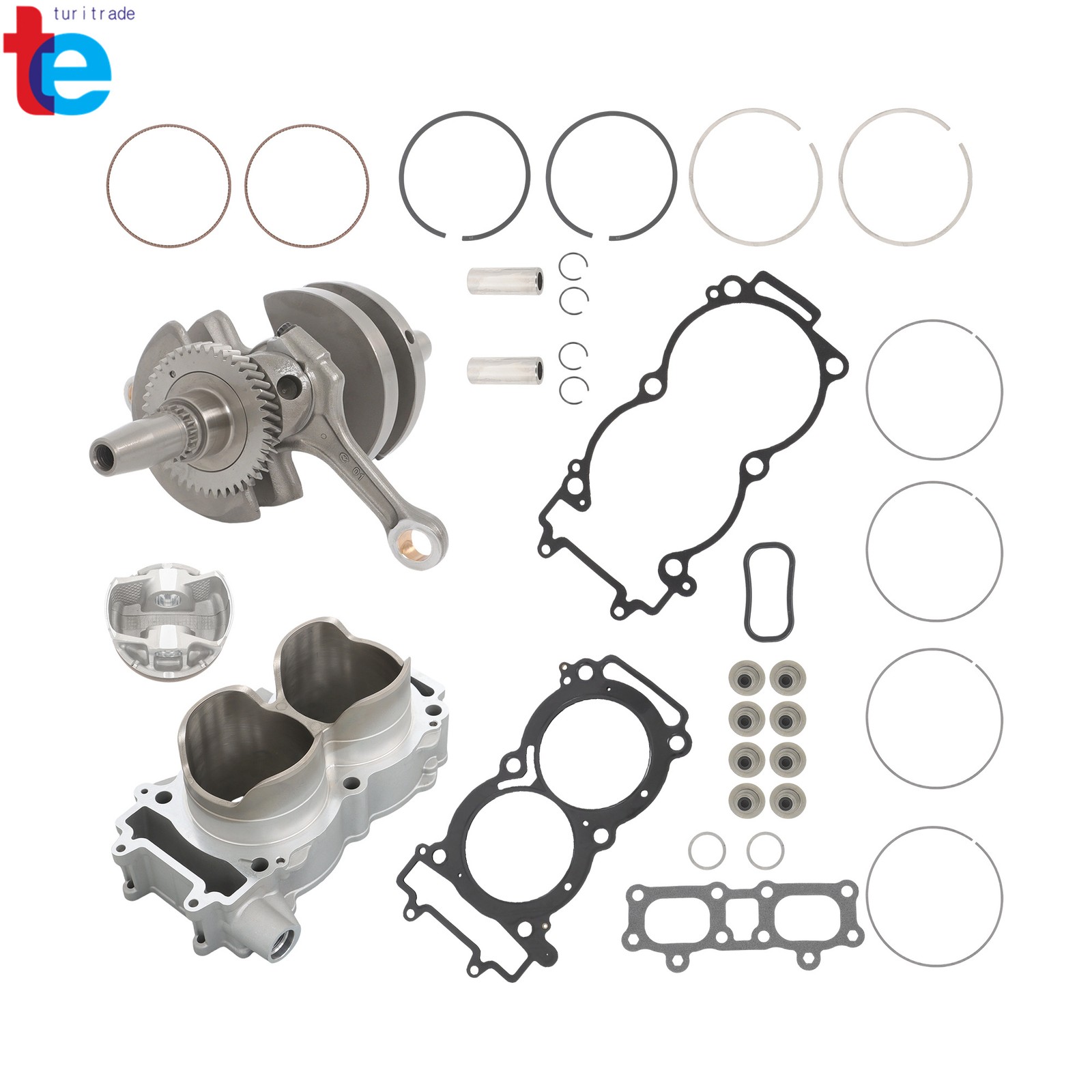 Cylinder Crankshaft Engine Rebuild Kit For Polaris Ranger Crew XP 900 2013-2016