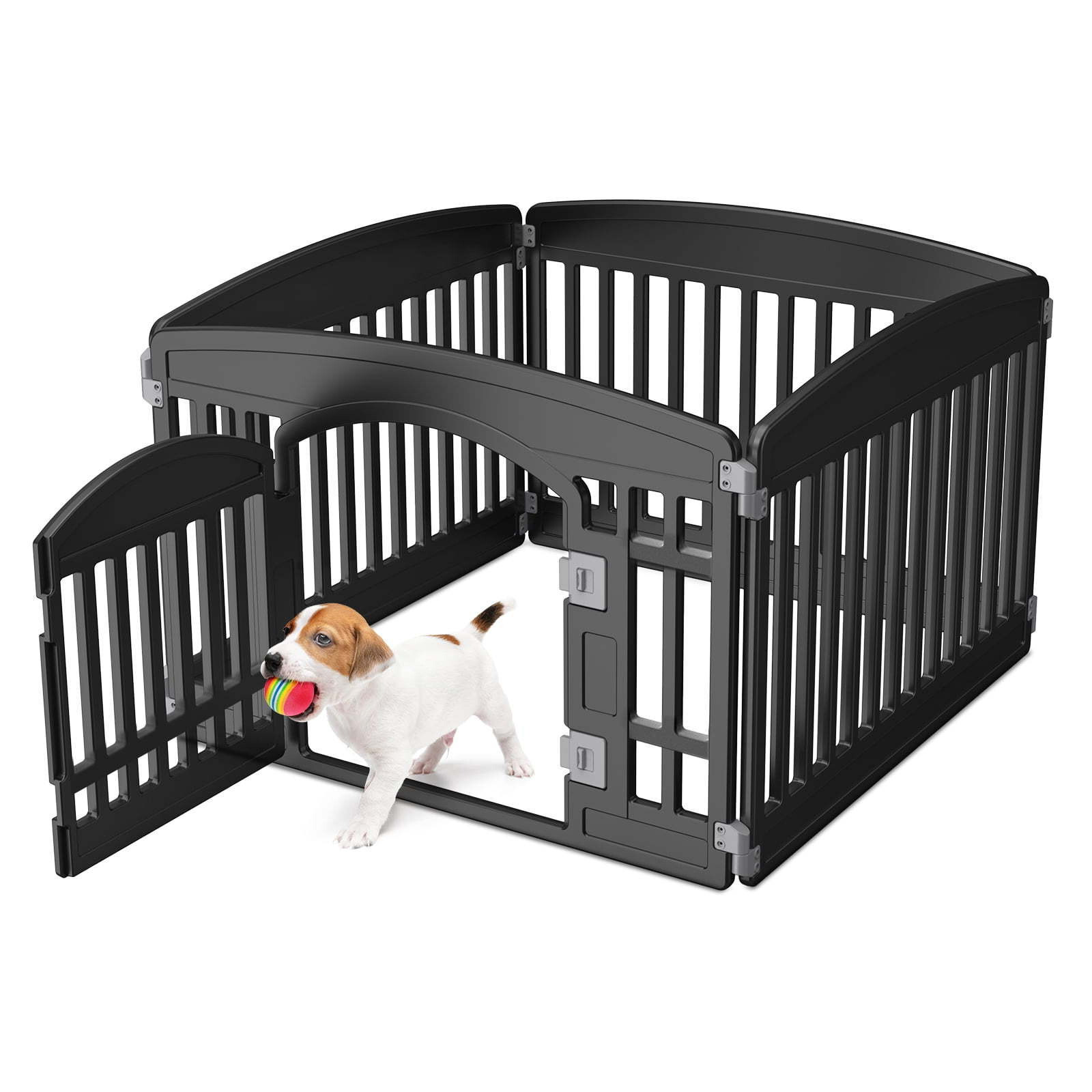 HOMEFLA Dog Playpen Foldable Pet Pen with Door Indoor/Outdoor Puppy Customizable
