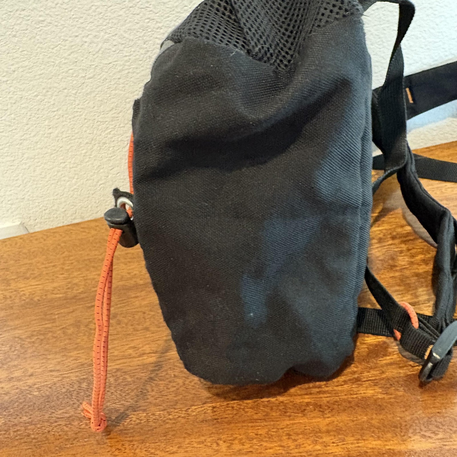 Mini Backpack Black Orange Bungee Mesh Pockets Disney McQueen Baymax Charms