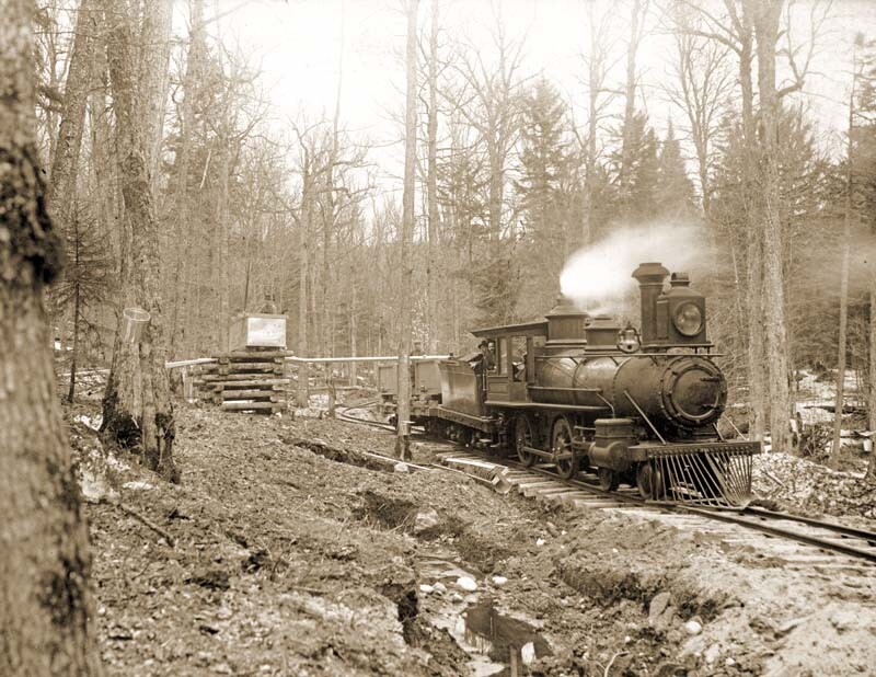 1901 Train Hauling Maple Sugar Sap, St. Lawrence NY Old Photo 8.5" x 11" Reprint