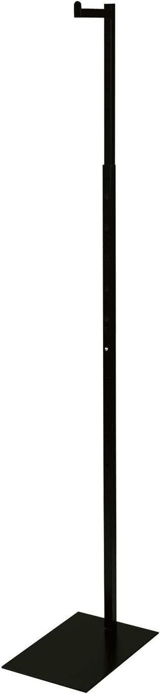 Single Costumer Clothing Display Stand Black Valet 72" Garment Rack Adjustable