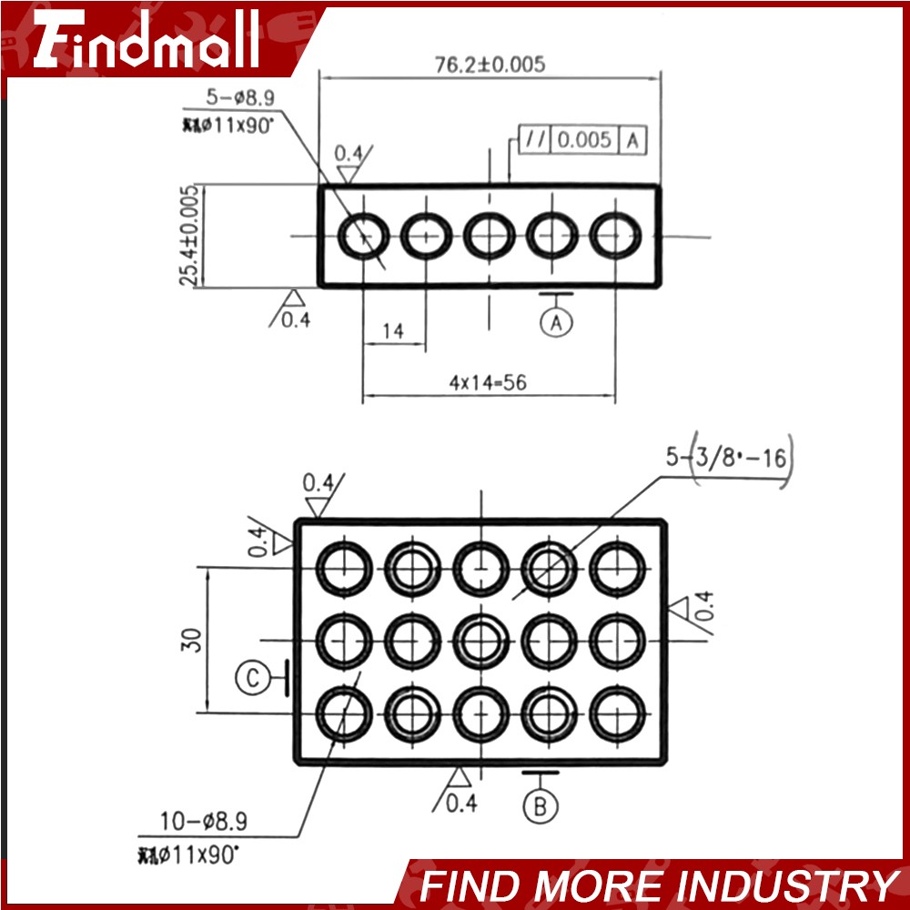 4 Matched Pair Ultra Precision 1-2-3 Blocks 23 Holes .0001" Machinist 123 Jig