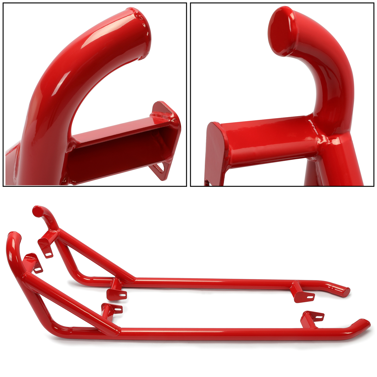 Side Steps Nerf Bars Rock Slider For 14-22 Polaris RZR XP 900 1000 Trail 2Dr RED
