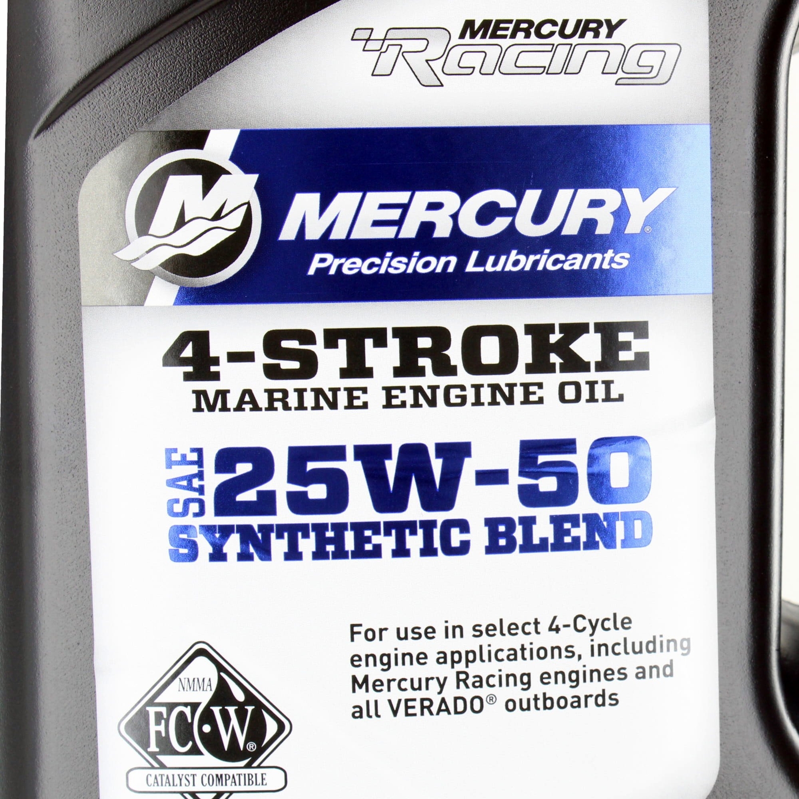 Mercury Marine/Mercruiser New OEM Synthetic Blend 4-Stroke (25W-50) Engine Oil,