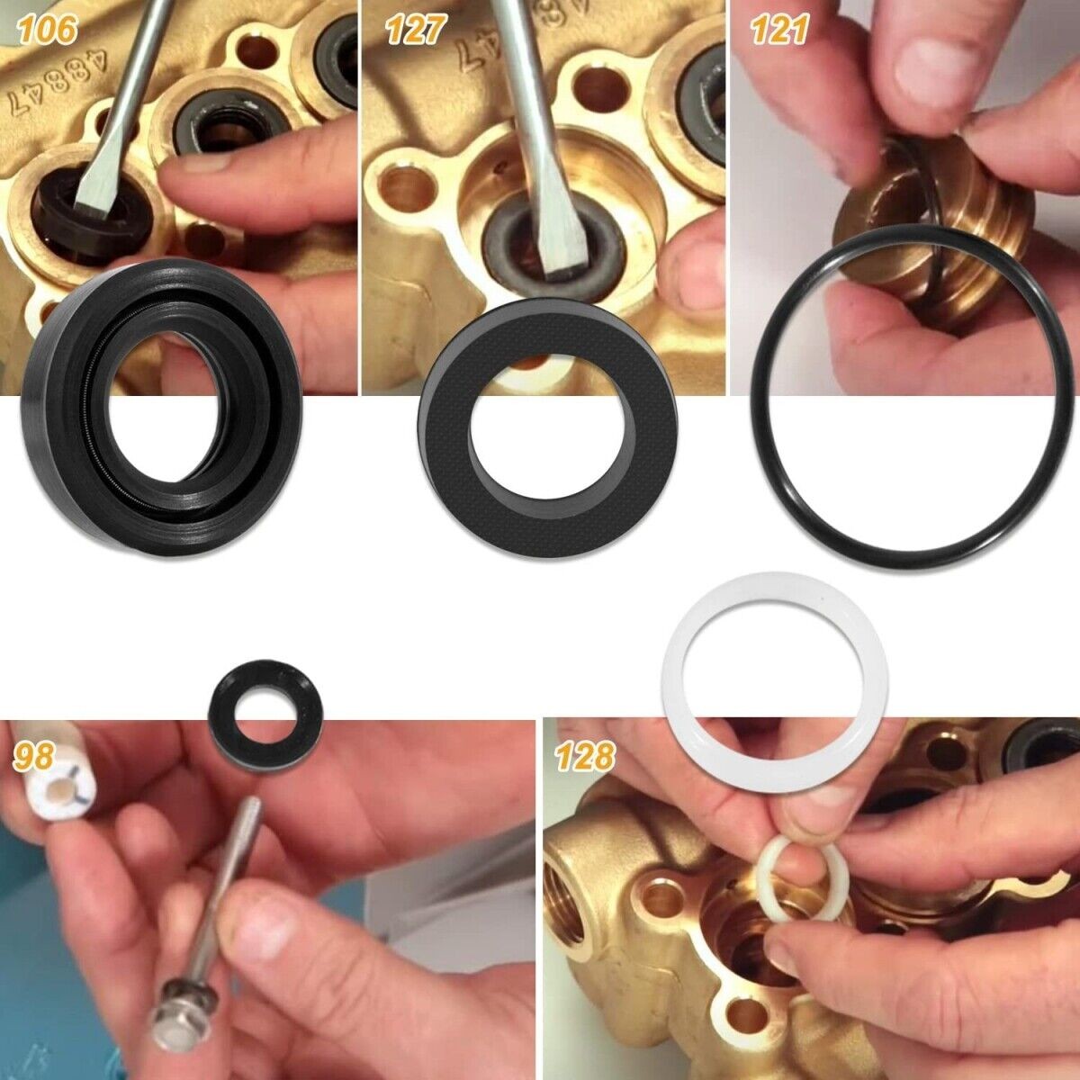 Seal Kit 34262 for Cat Pressure Washer Pump 66DX 6DX 6DX40G1I 66DX40G1I 6DX35G1I