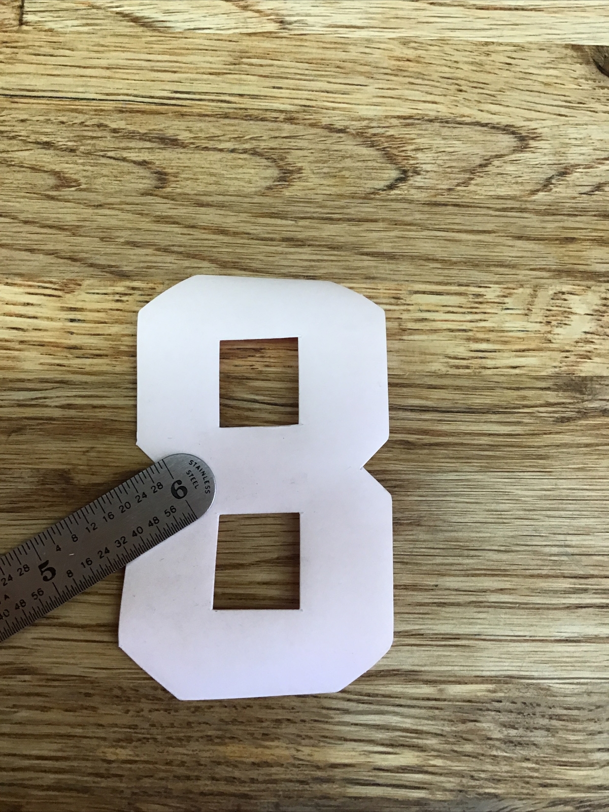 Firefighter / EMT Turnout Coat Reflective Iron-On Number “8” Orange/Red D-6