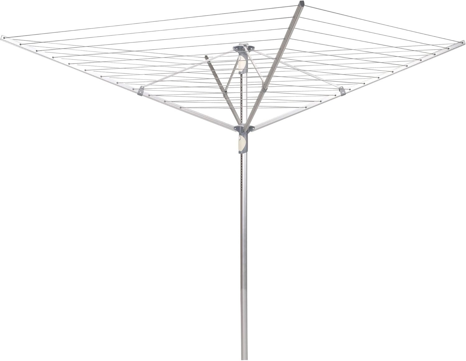 17120-1 Rotary Outdoor Umbrella Drying Rack Aluminum Arms & Steel Post 12-Lines