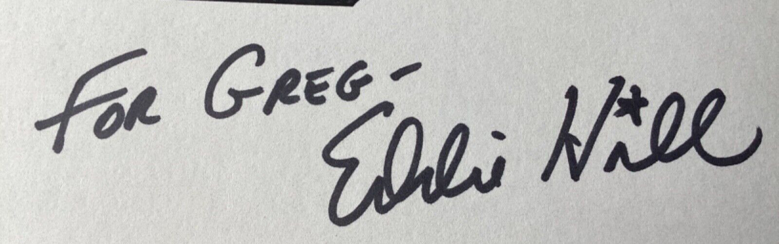 EDDIE HILL Personally Autographed Signed NHRA DRAG RACING Card FreeShip