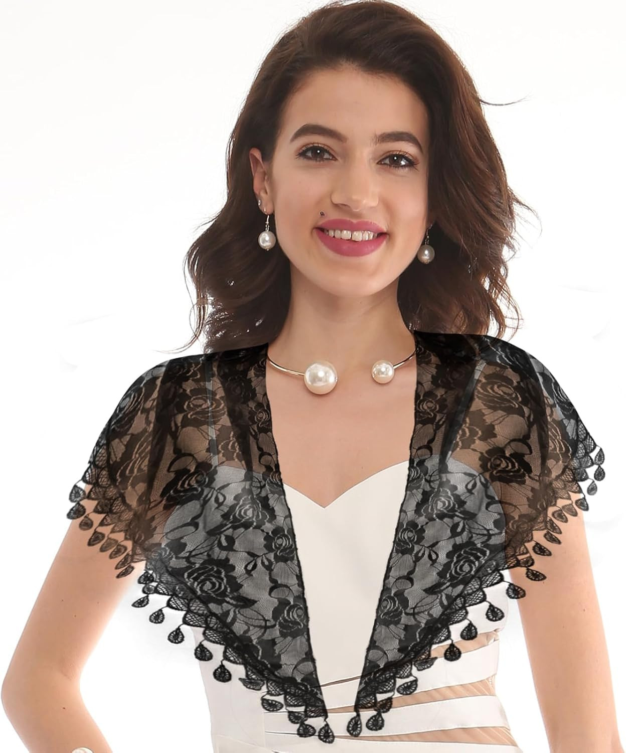 2 Pcs Mass Veil Triangle Mantilla Cathedral Head Covering, Veils for Church Cath